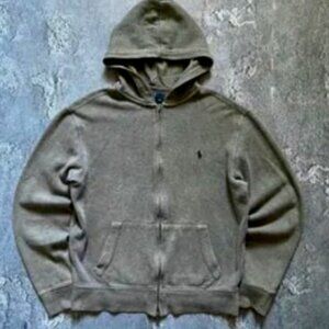 ralph lauren grey zip hoodie